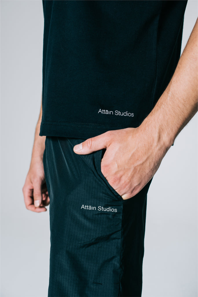 Attain Studios - Details for Regular Fit Black T-Shirt in Organic Cotton for men in size M